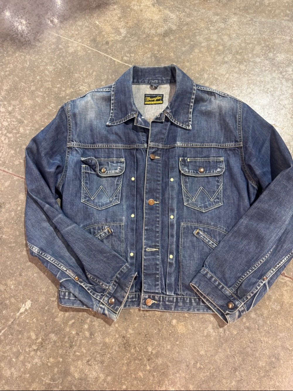 Vintage 70s Wrangler 124MJ Denim Jacket | John Lennon Style | USA | large